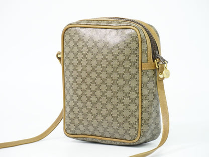 Celine Macadam Shoulder Bag Pochette Brown — view 2