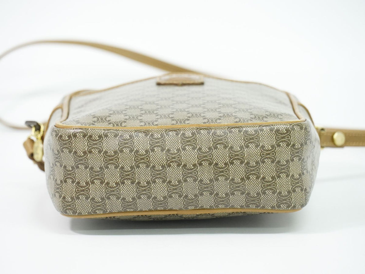 Celine Macadam Shoulder Bag Pochette Brown — view 3
