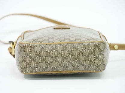 Celine Macadam Shoulder Bag Pochette Brown — view 3