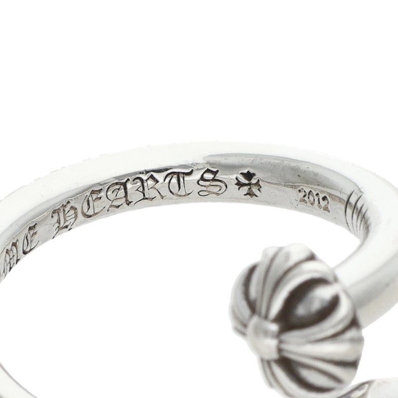 Chrome Hearts Nail Crsball Cross Ball Silver Ring — view 4