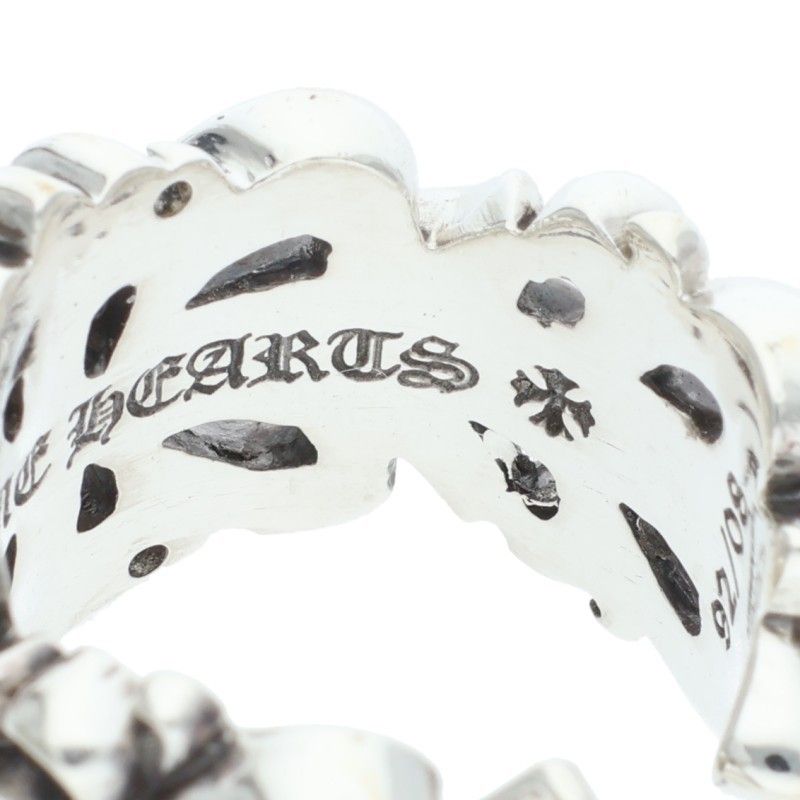Chrome Hearts Dbl Flrl Double Floral Cross Silver Ring — view 3