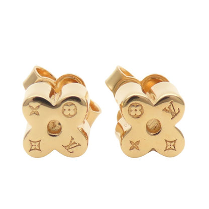 Louis Vuitton Earrings Boucles D'oreilles Fast Flower Metal Gold Monogram Plated