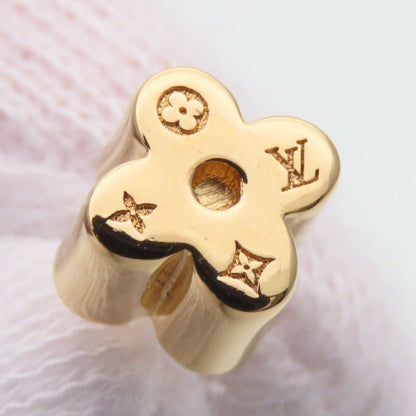 Louis Vuitton Earrings Boucles D'oreilles Fast Flower Metal Gold Monogram Plated — view 4