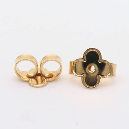 Louis Vuitton Earrings Boucles D'oreilles Fast Flower Metal Gold Monogram Plated — view 8