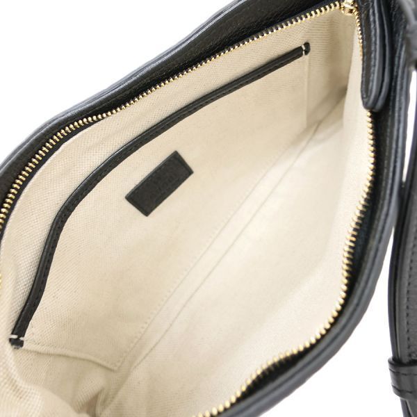 Gucci Guccissima 2-Way Shoulder Bag Black — view 2
