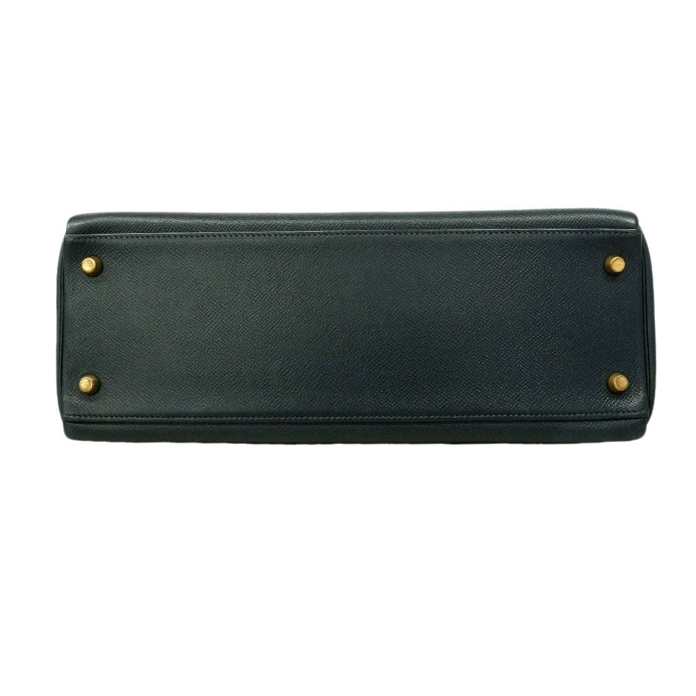 Hermes Handbag Kelly 32 Courchevel Navy Gold — view 3