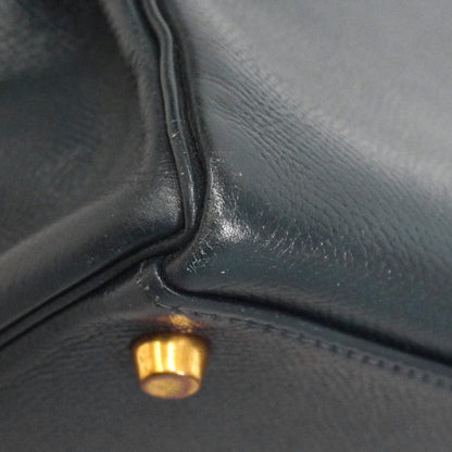 Hermes Handbag Kelly 32 Courchevel Navy Gold — view 6