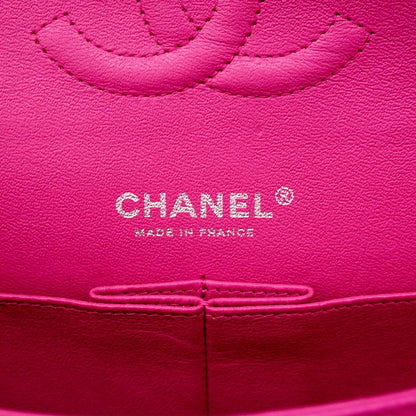 Chanel Shoulder Bag Quilted Caviar Leather Pink Silver — view 5