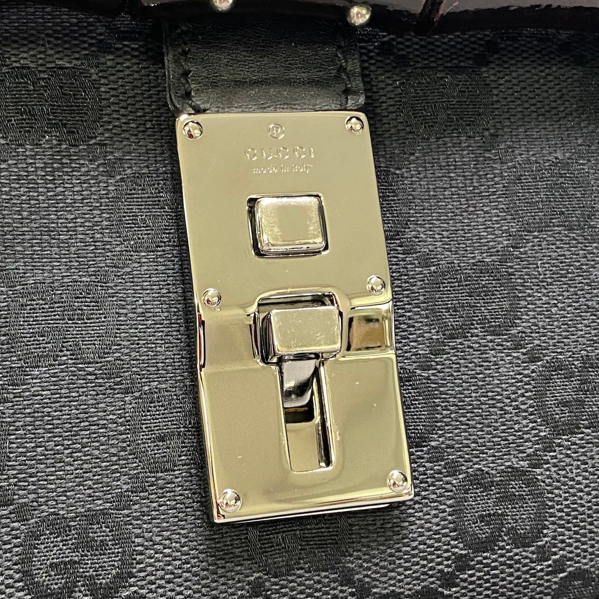Gucci Tom Ford Era Studded Bamboo Bag Black — view 8