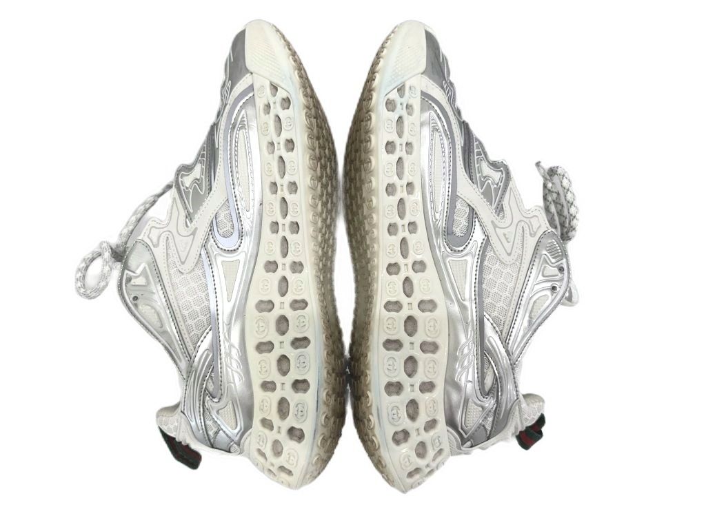 Gucci T Cube Demetra Mesh GG Sole Low Top Sneakers Silver White — view 4