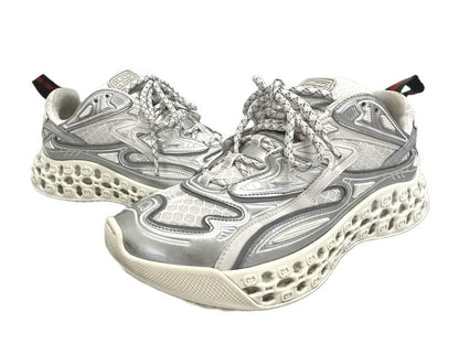 Gucci T Cube Demetra Mesh GG Sole Low Top Sneakers Silver White