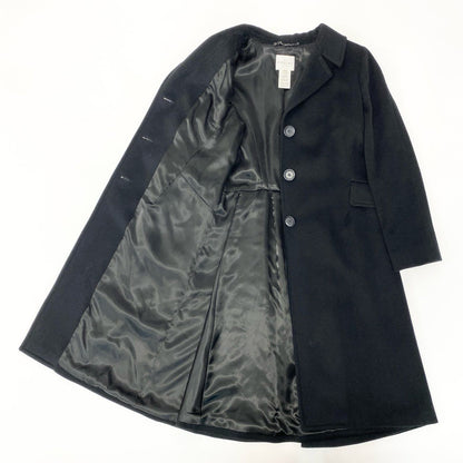 Celine Vintage Long Chesterfield Wool Coat Black — view 4
