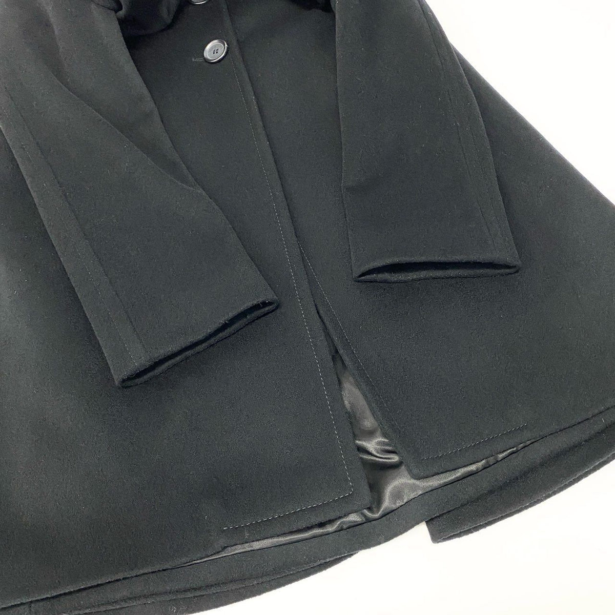 Celine Vintage Long Chesterfield Wool Coat Black — view 6
