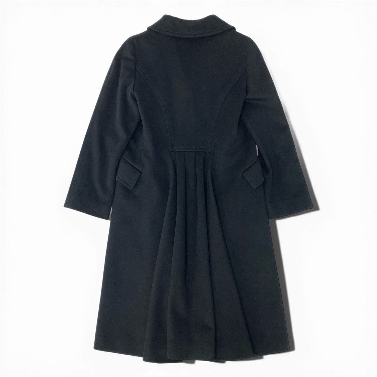 Celine Vintage Long Chesterfield Wool Coat Black — view 3