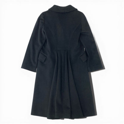 Celine Vintage Long Chesterfield Wool Coat Black — view 3