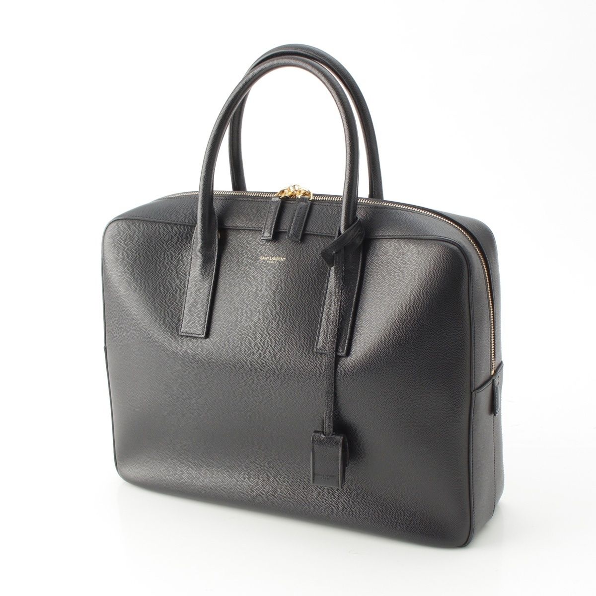 Saint Laurent Classic Museum Leather Business Tote Black — view 2
