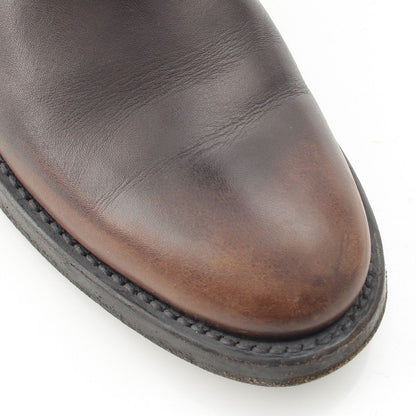 Gucci Leather Logo Emblem Boots Long Brown — view 6