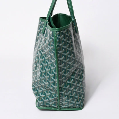 Goyard Reversible Tote Anjou PM Leather Green — view 4
