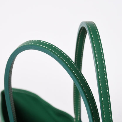 Goyard Reversible Tote Anjou PM Leather Green — view 7