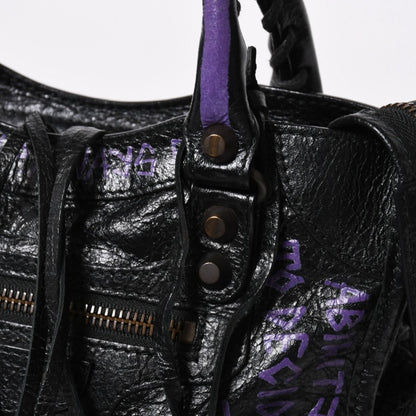 Balenciaga 2-Way Shoulder Bag Classic City Classic Black Blue Purple — view 5
