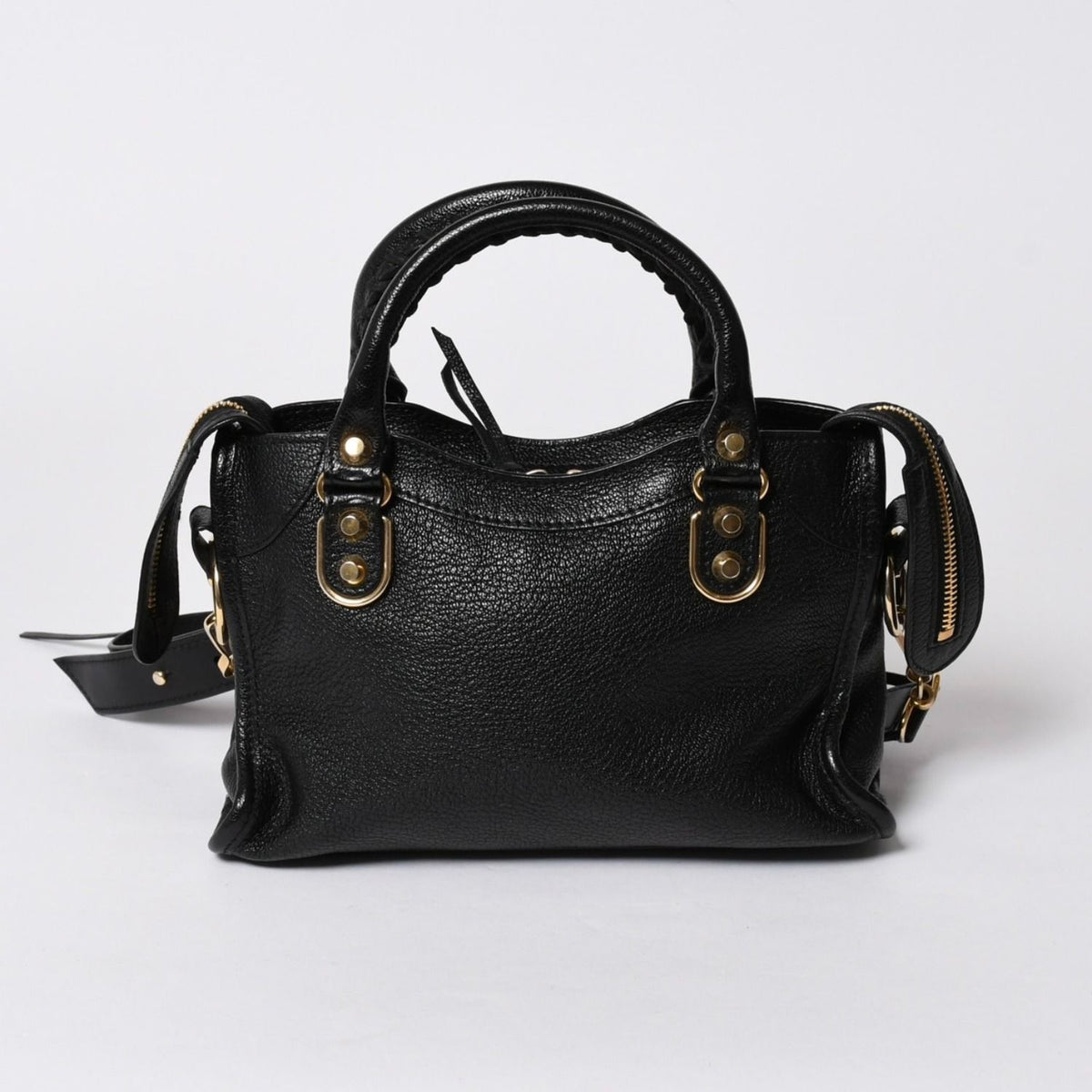 Balenciaga Classic Metallic Edge Mini City 2-Way Bag Leather Black — view 2