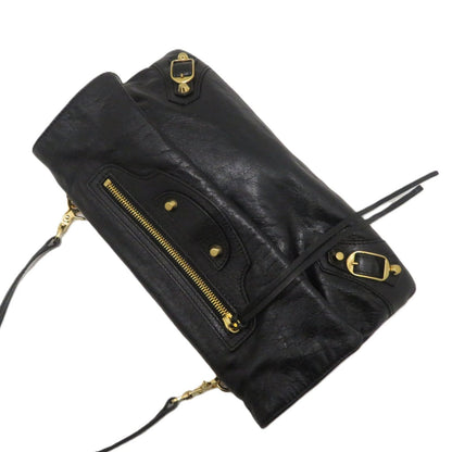 Balenciaga Classic Envelope Black Leather Shoulder Bag — view 4