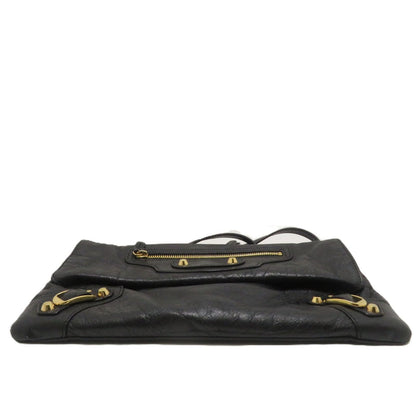 Balenciaga Classic Envelope Black Leather Shoulder Bag — view 5