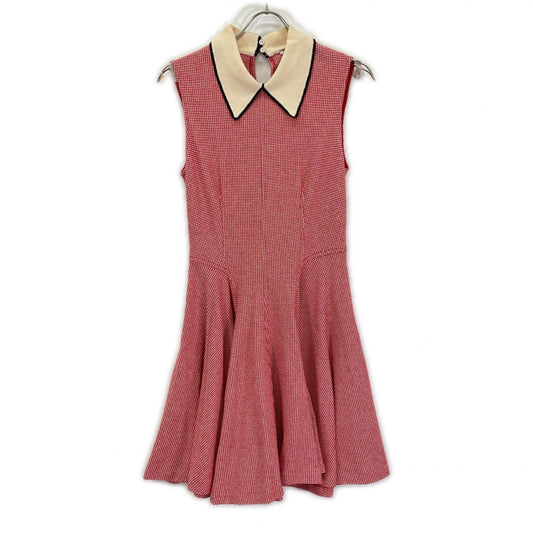 Miu Miu Red White Knit Color Sleeveless Flare Dress
