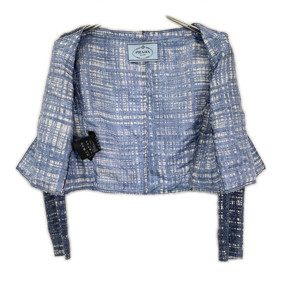 Prada Tweed Collarless Jacket Skirt Set — view 4