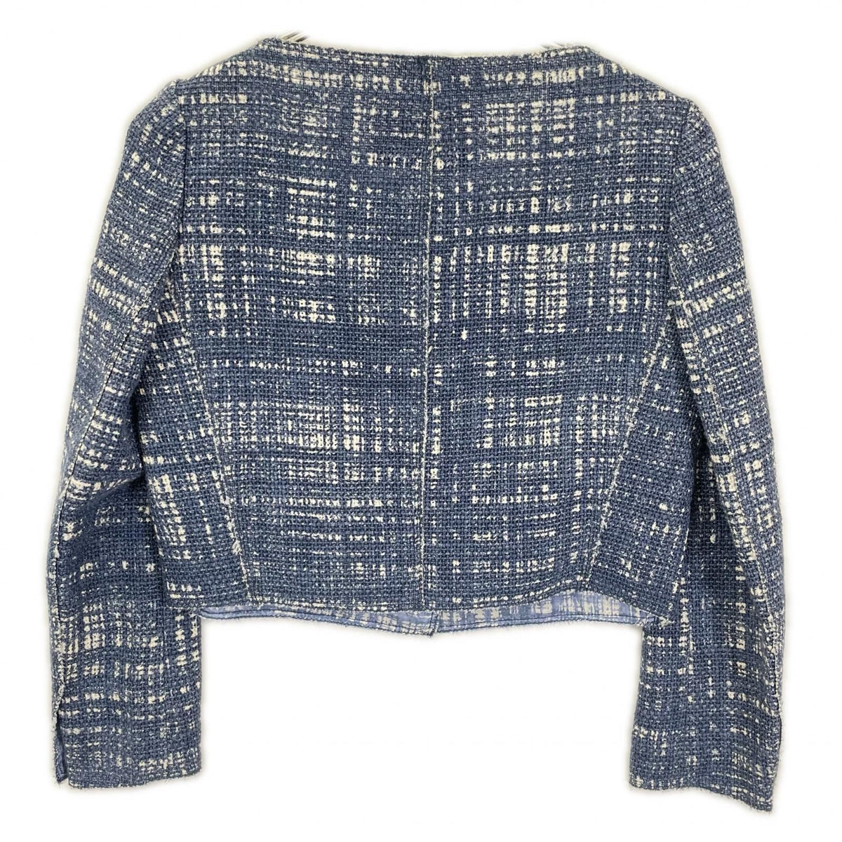 Prada Tweed Collarless Jacket Skirt Set — view 3