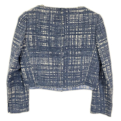 Prada Tweed Collarless Jacket Skirt Set — view 3