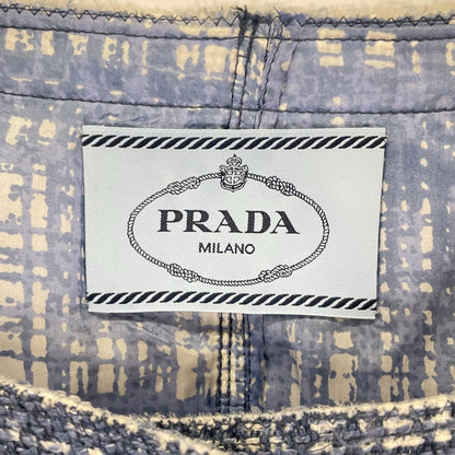 Prada Tweed Collarless Jacket Skirt Set — view 7