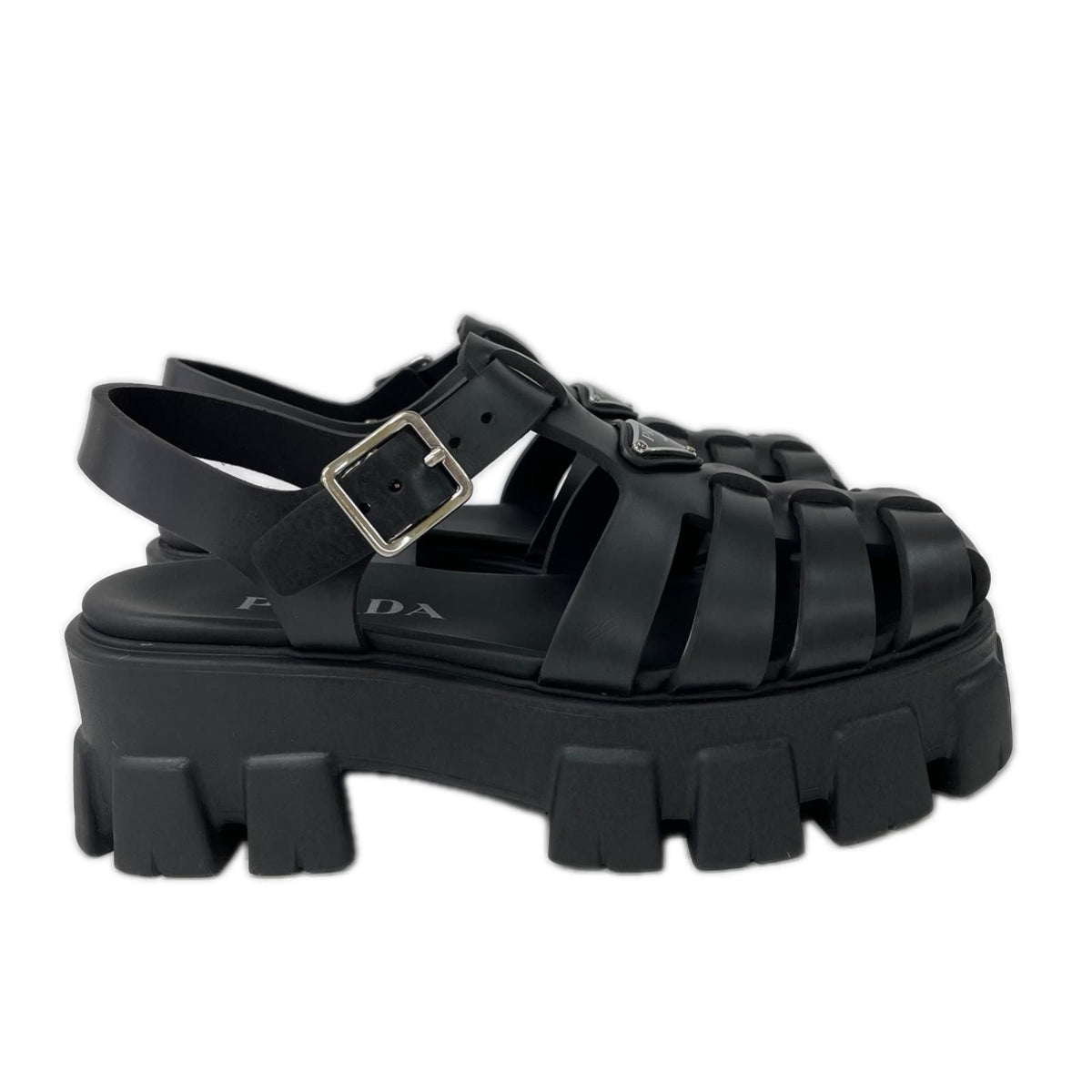 Prada Monolith Rubber Sandals — view 4