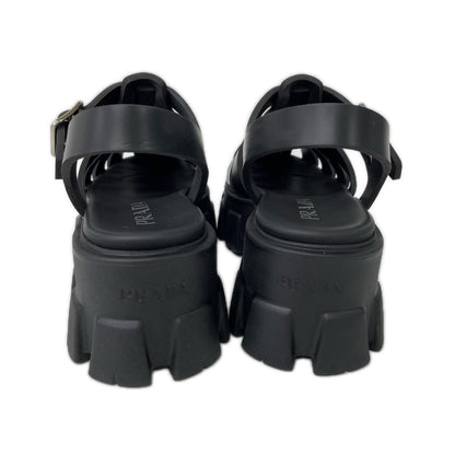 Prada Monolith Rubber Sandals — view 3