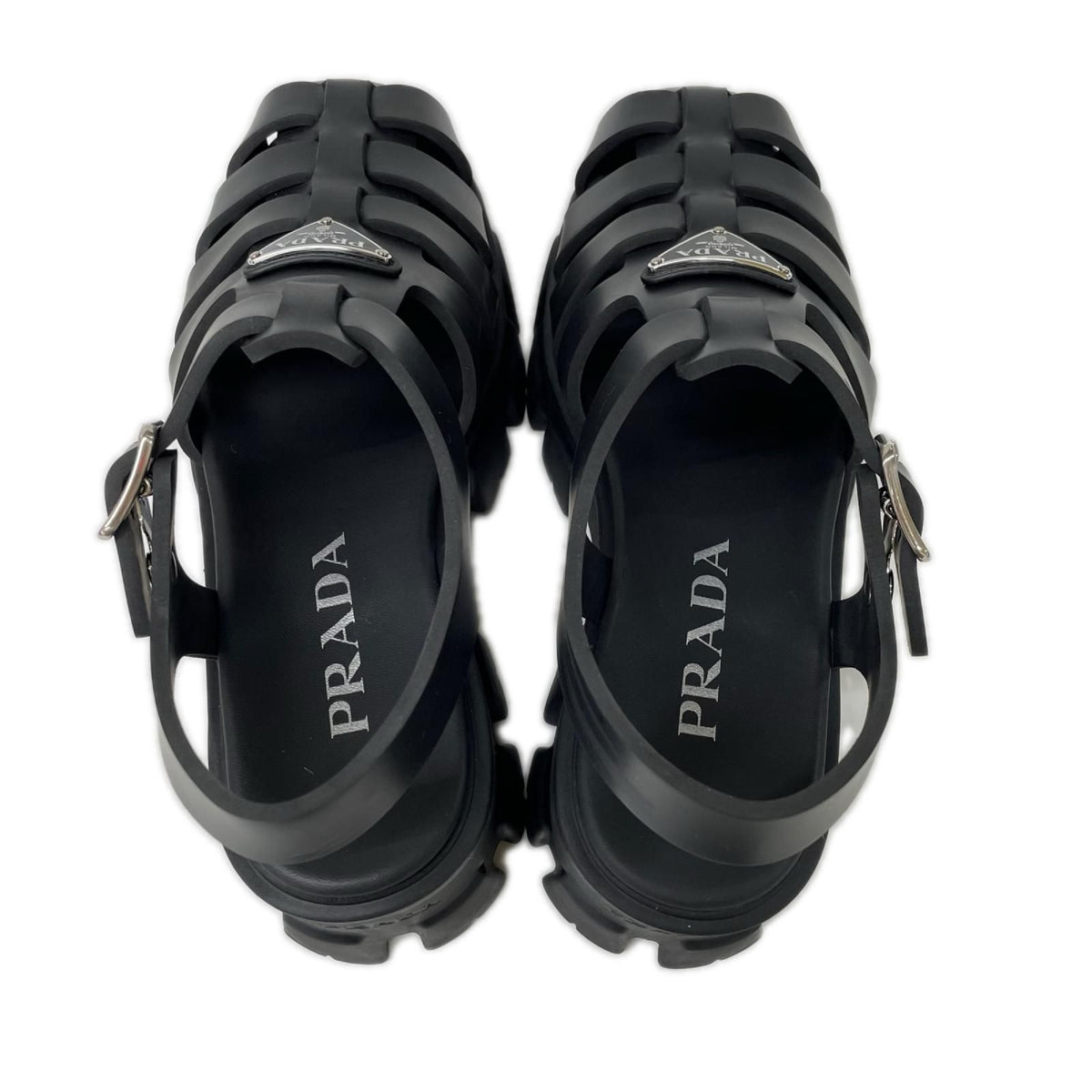 Prada Monolith Rubber Sandals — view 6