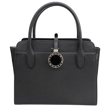 Bvlgari Alba All Leather Handbag Black