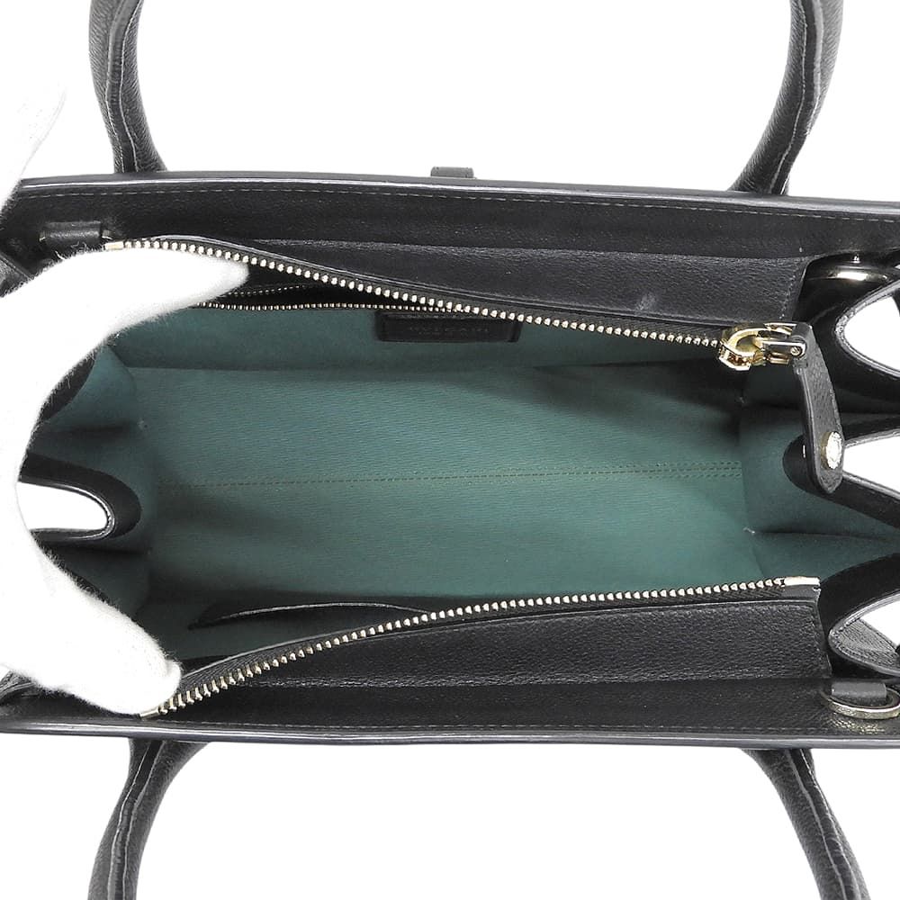 Bvlgari Alba All Leather Handbag Black — view 5