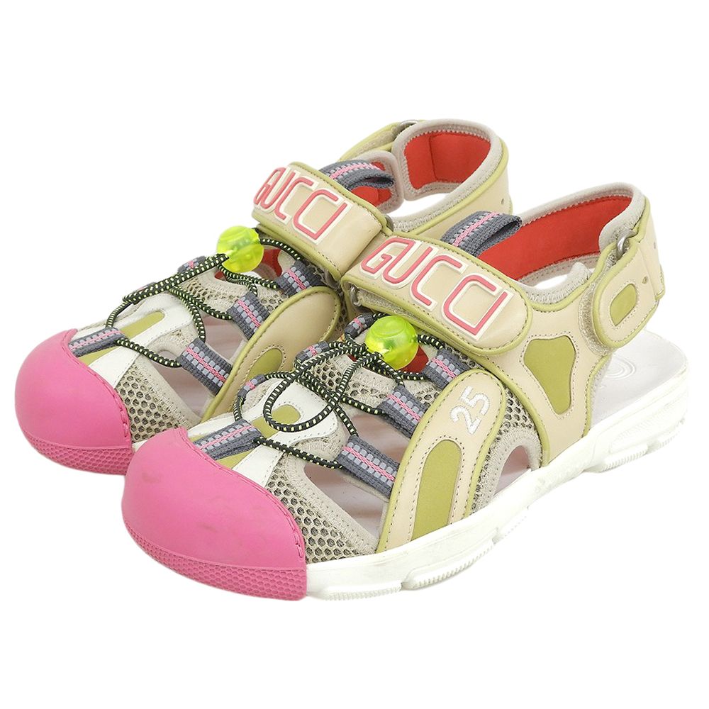 Gucci Mesh Velcro Sandals Shoes Multicolor