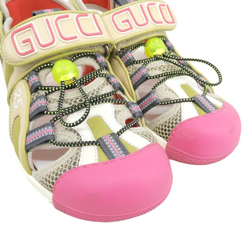 Gucci Mesh Velcro Sandals Shoes Multicolor — view 3