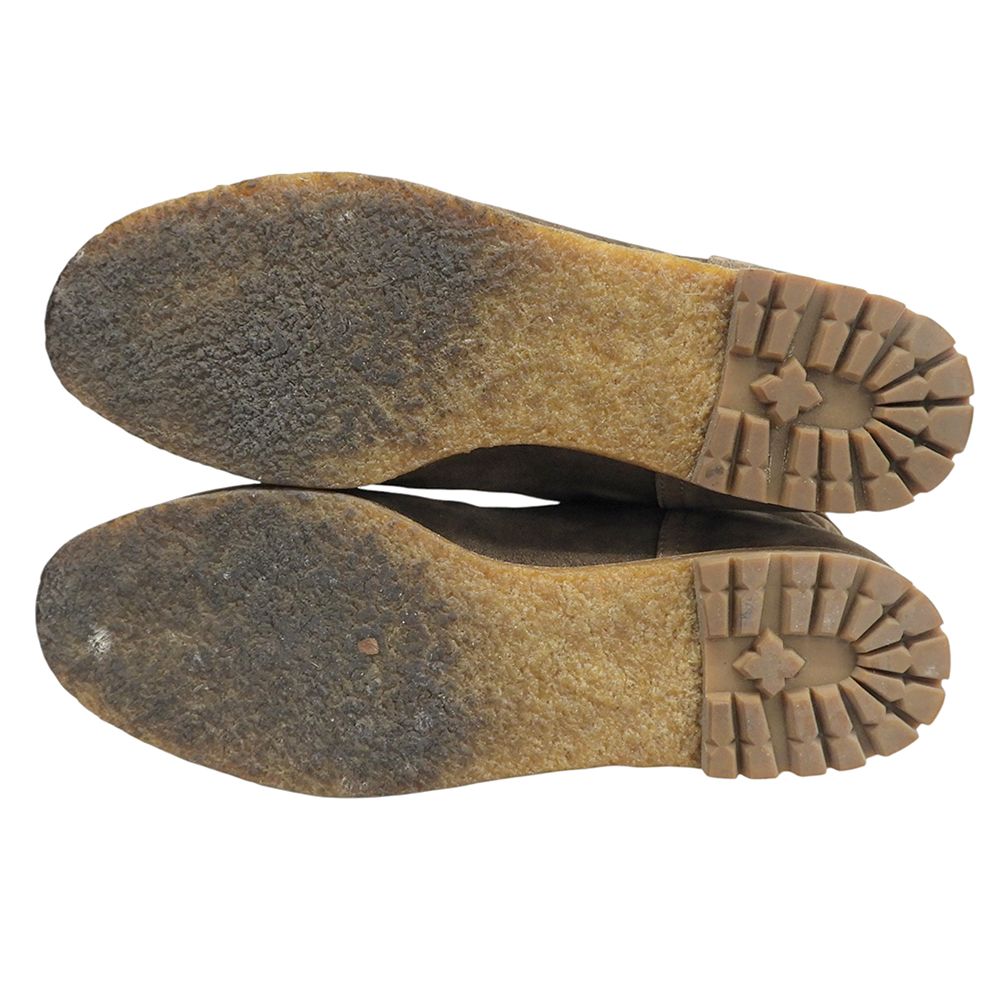 Prada Suede Long Boots Shoes Brown — view 2