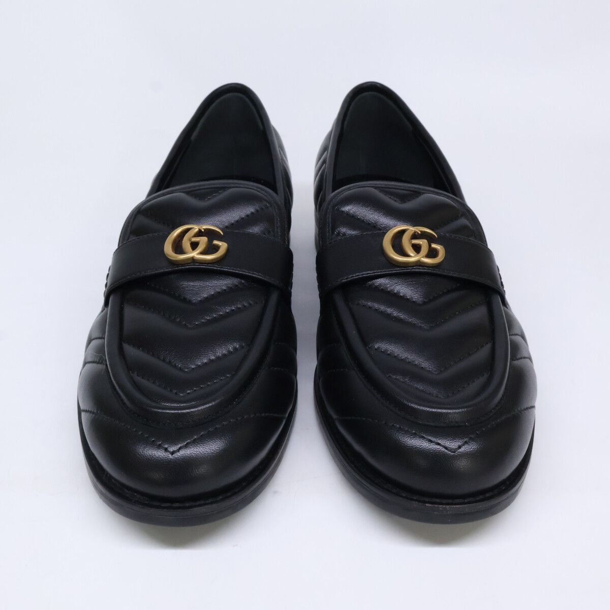 Gucci GG Marmont Leather Quilted Loafers — view 2