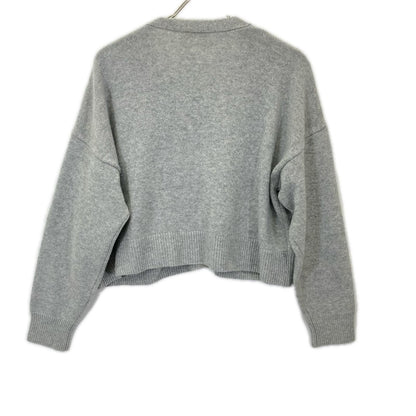 Celine Gray Hedi Slimane Era Cashmere Gourmette Cardigan — view 2