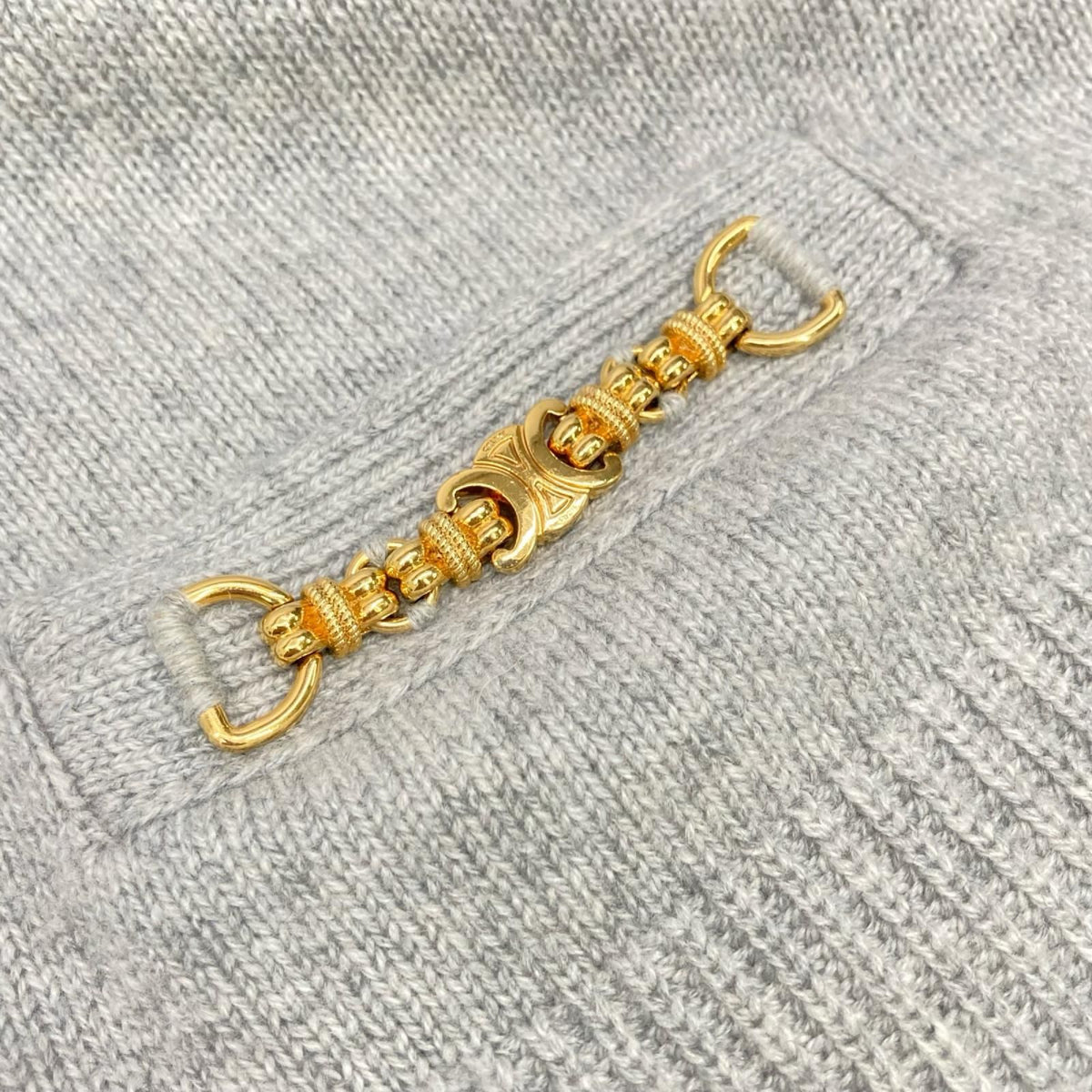 Celine Gray Hedi Slimane Era Cashmere Gourmette Cardigan — view 5