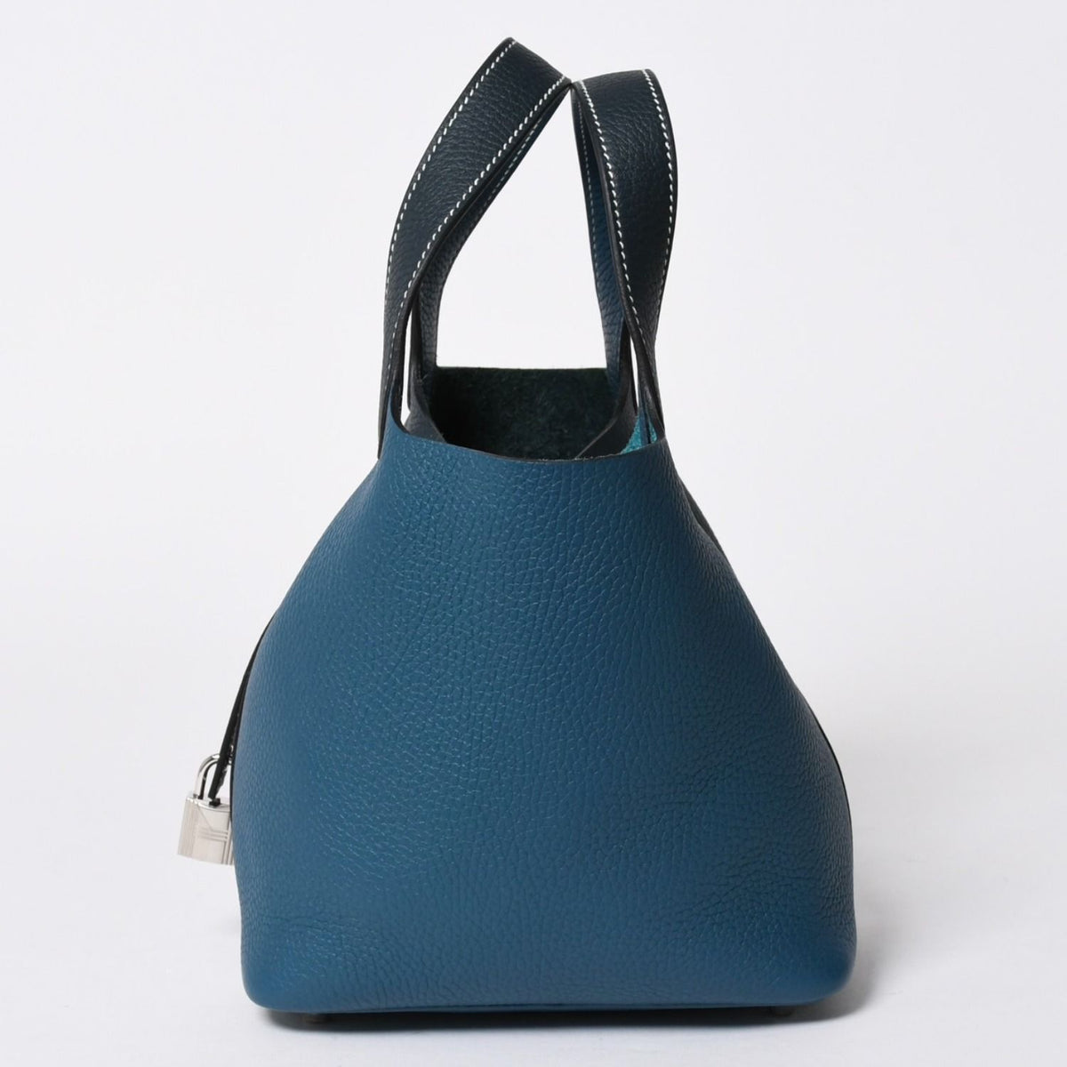 Hermes Picotin Lock 18 Handbag Taurillon Clemence Vert Cypres Bosphore Silver — view 5