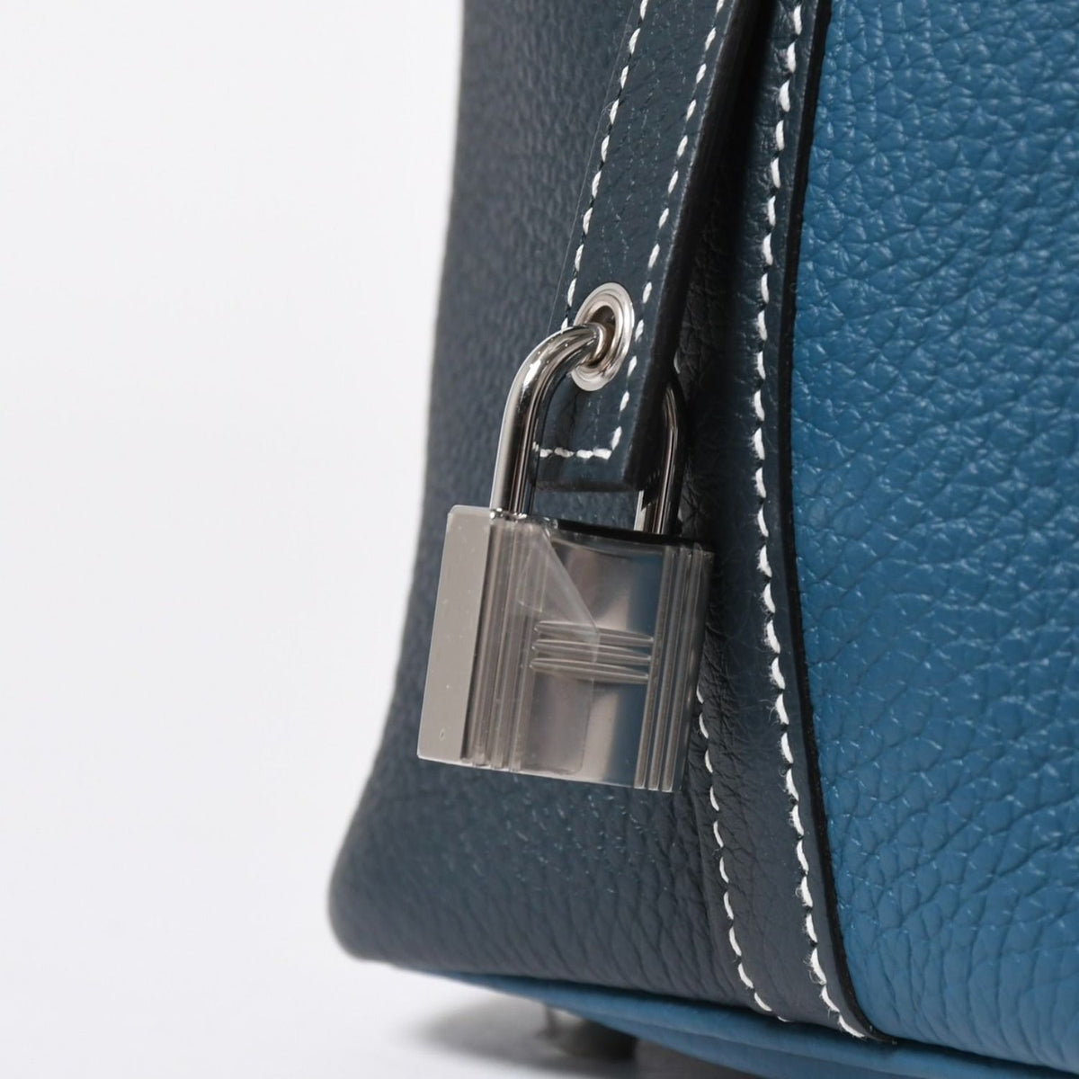 Hermes Picotin Lock 18 Handbag Taurillon Clemence Vert Cypres Bosphore Silver — view 7