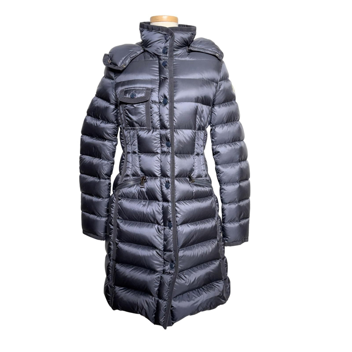 Moncler Hermine Down Coat Nylon Navy 00