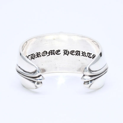 Chrome Hearts Bangle Wide Cuff CH Plus 925 Sterling Silver Bracelet — view 2
