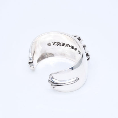 Chrome Hearts Bangle Wide Cuff CH Plus 925 Sterling Silver Bracelet — view 8
