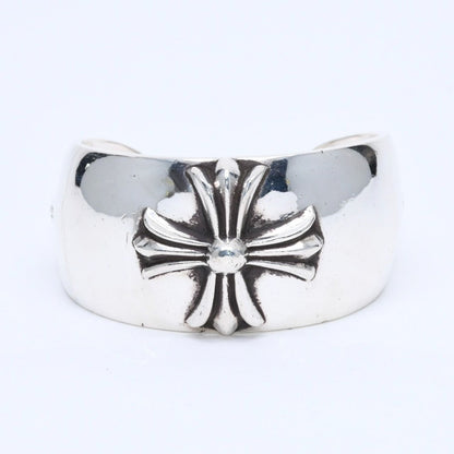 Chrome Hearts Bangle Wide Cuff CH Plus 925 Sterling Silver Bracelet