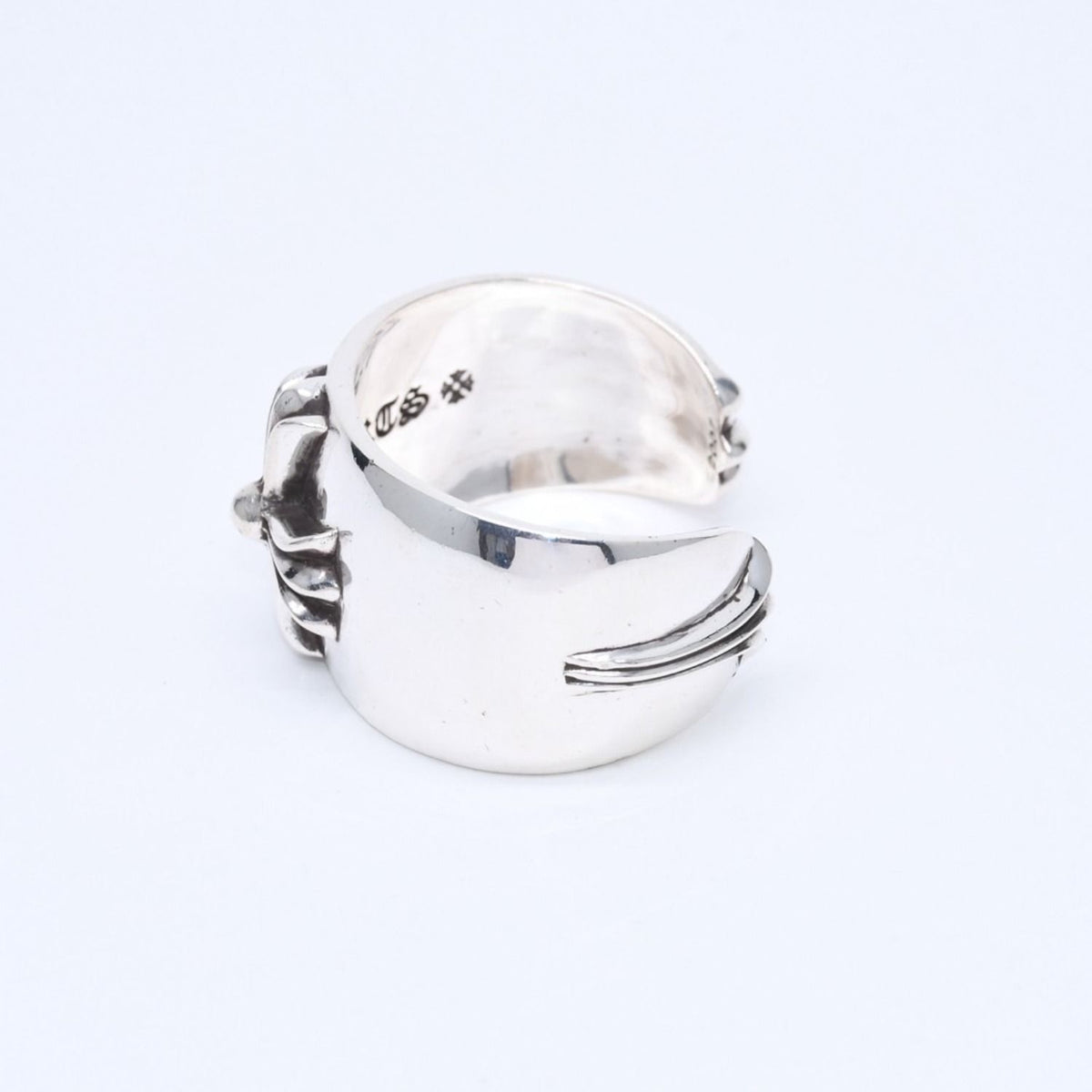 Chrome Hearts Bangle Wide Cuff CH Plus 925 Sterling Silver Bracelet — view 5